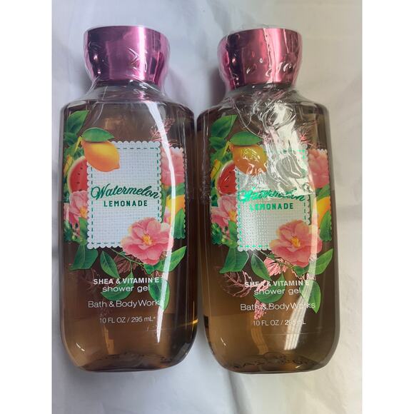 2 x Bath & Body Works WATERMELON LEMONADE Shea & Vitamin E shower gel Lot of 2 - Picture 3 of 7